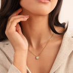 Gouden Monet Kristallen Ketting