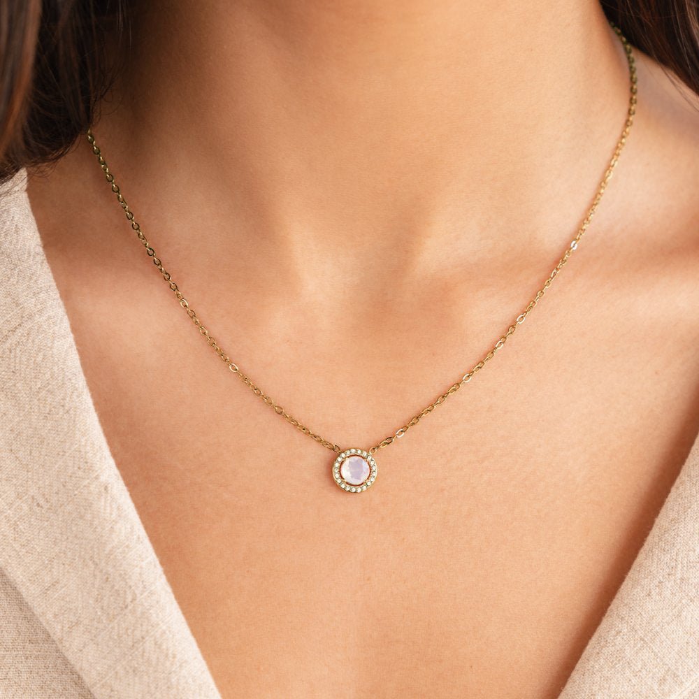 Gouden Monet Kristallen Ketting Secundaire afbeelding