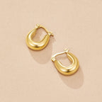 Gouden Serenity Ronde Oorbellen