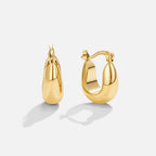 Gouden Serenity Ronde Oorbellen