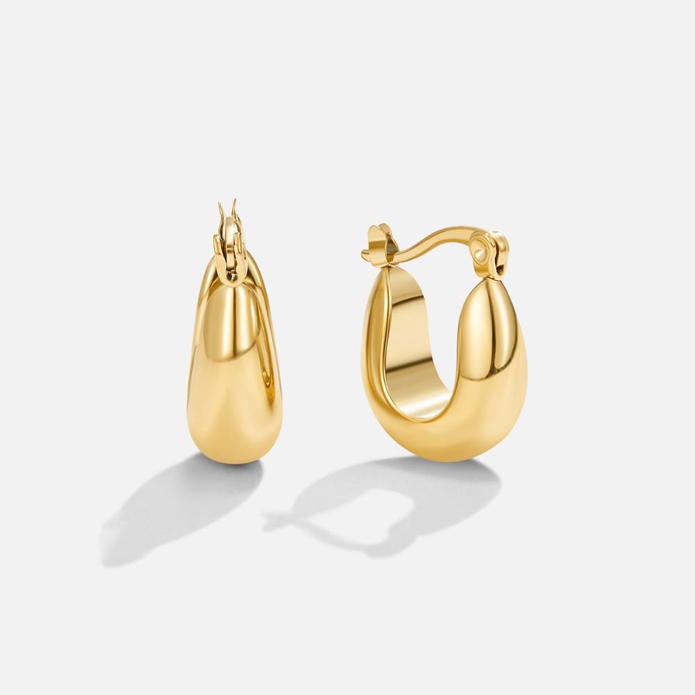 Gouden Serenity Ronde Oorbellen