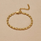 Gouden Swirl Link Ketting Armband