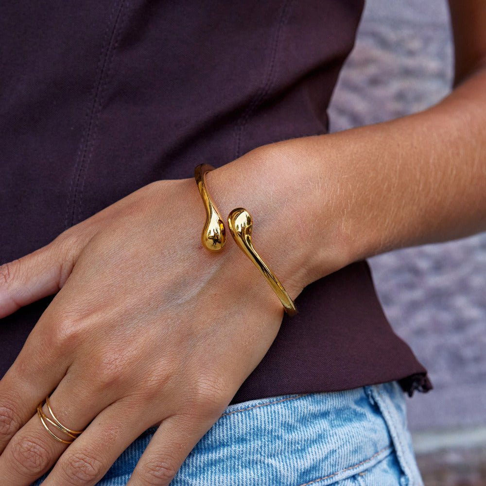 Gouden Teardrop Armband