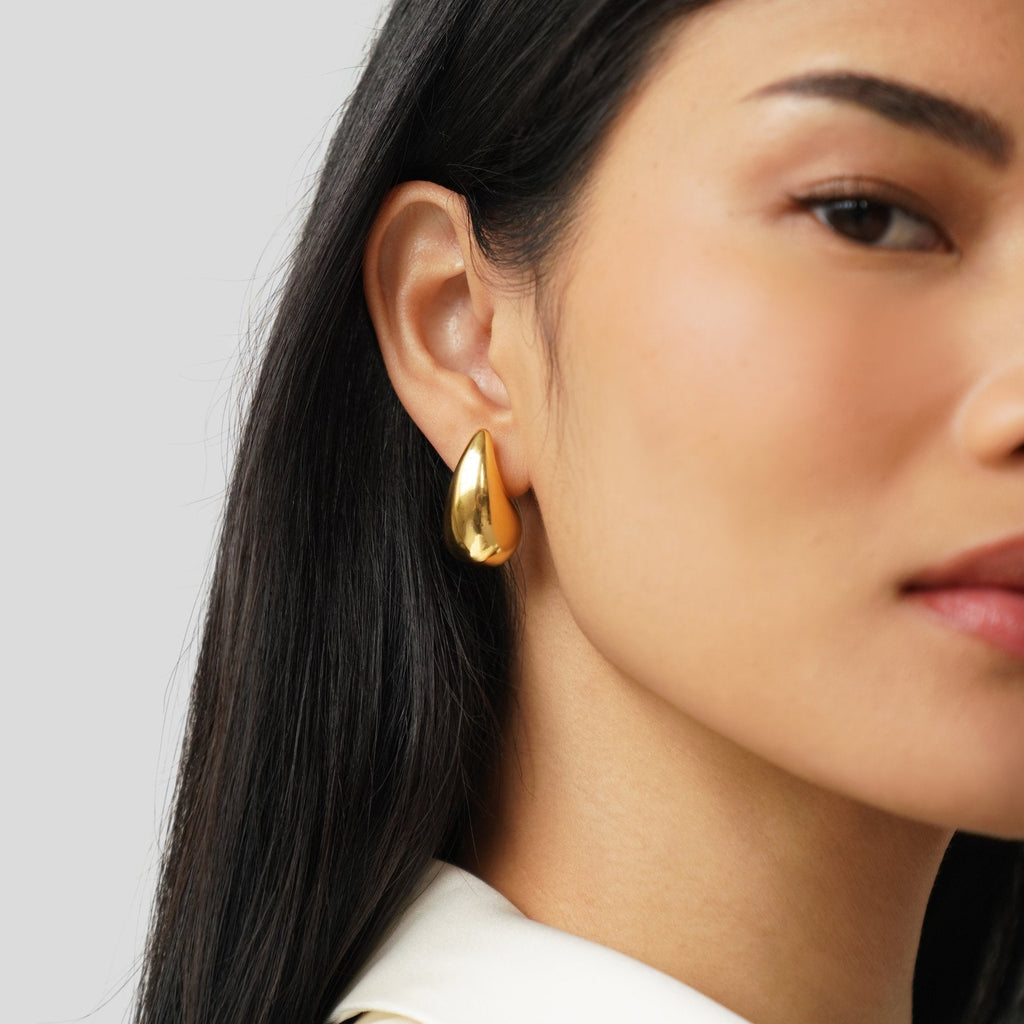 Amara Gouden Teardrop Oorbellen