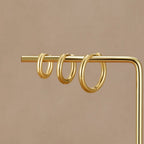 Gouden Trio Mini Ronde Oorbellen Set