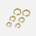 Gouden Trio Mini Ronde Oorbellen Set