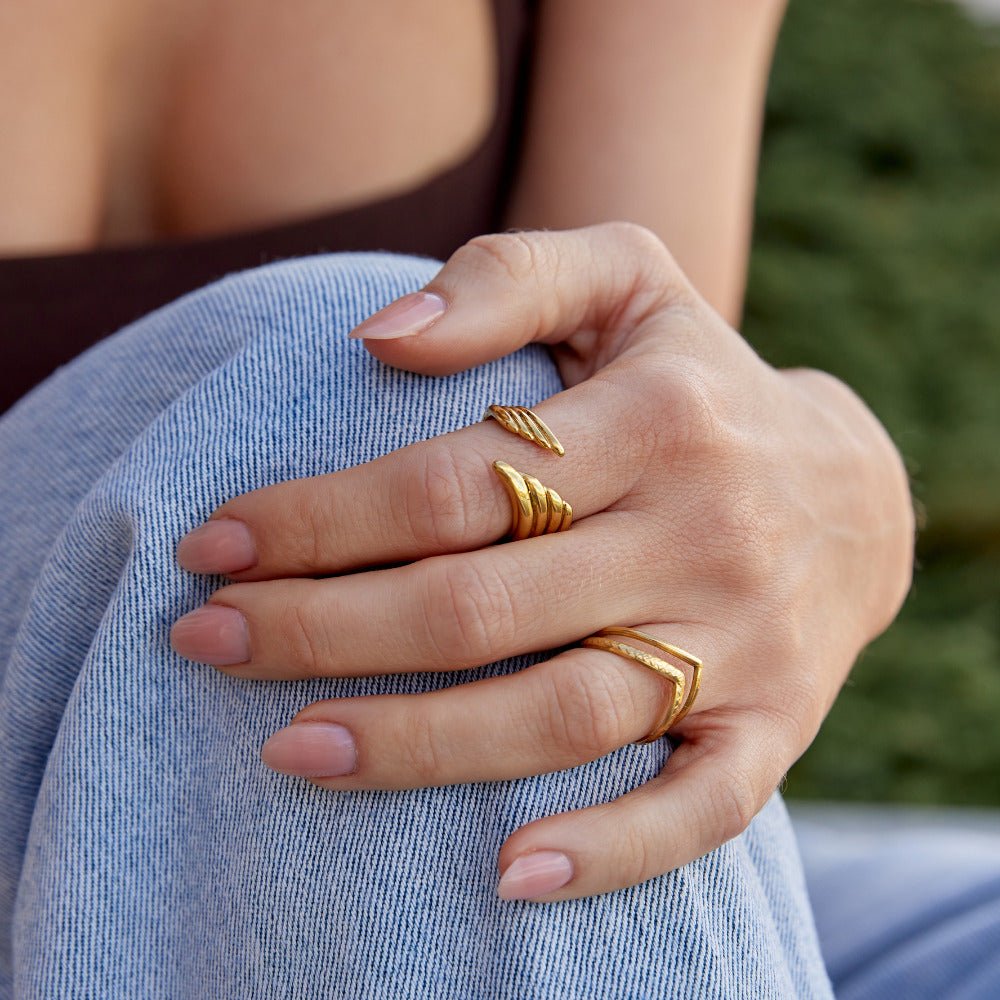 Gouden Angel Wing Wikkel Ring