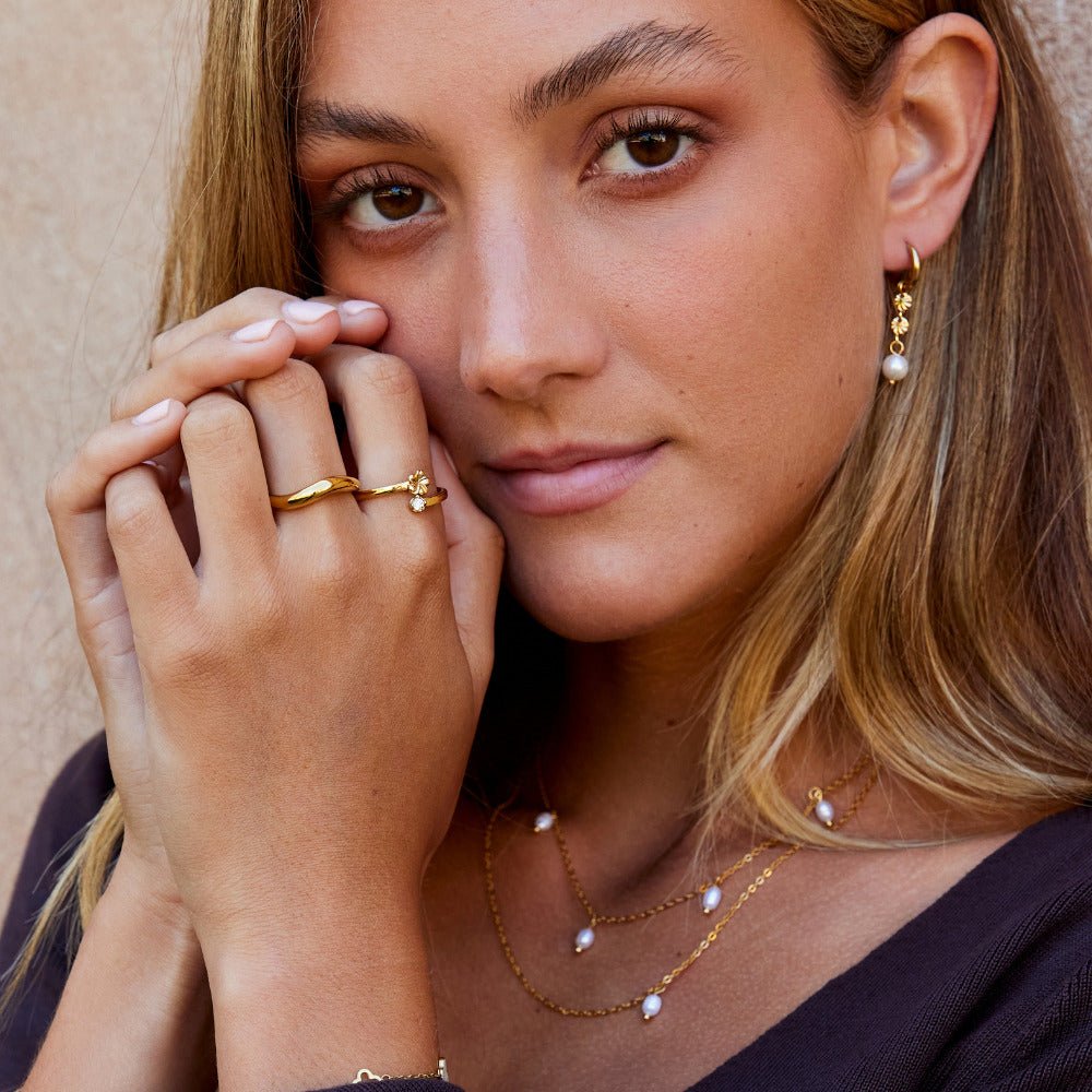 Gouden Bloom Petal Ring