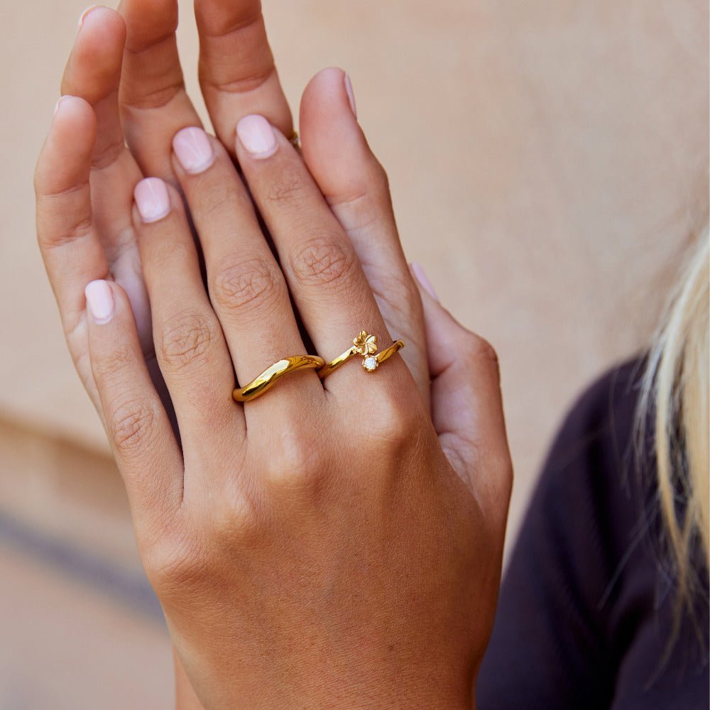 Gouden Bloom Petal Ring