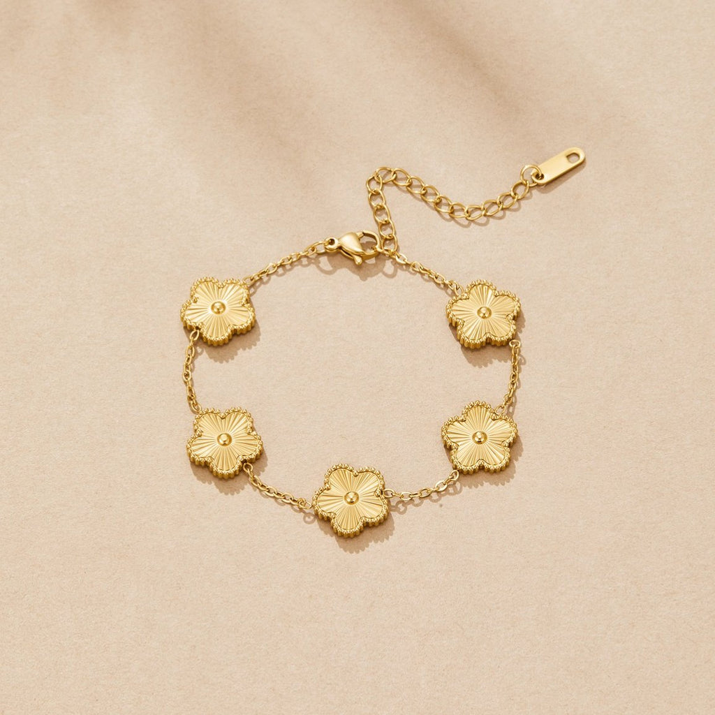Gouden Klavertjes Armband