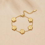 Gouden Klavertjes Armband