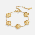 Gouden Klavertjes Armband
