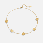 Gouden Clover Cluster Ketting