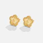 Gouden Clover Oorbellen