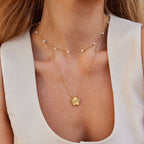 Gouden Clover Ketting