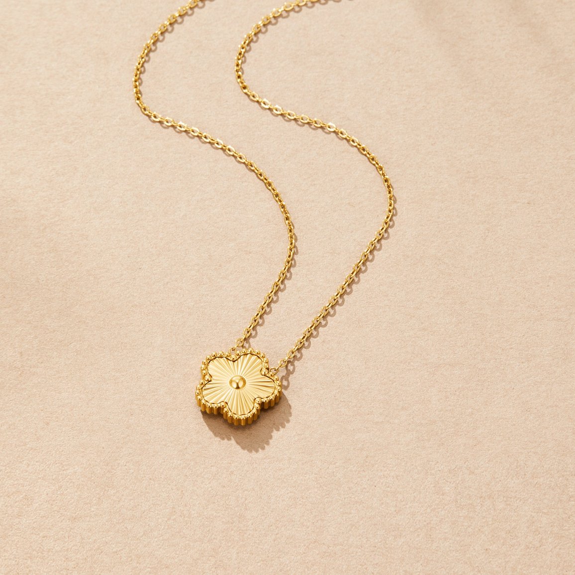 Gouden Clover Ketting