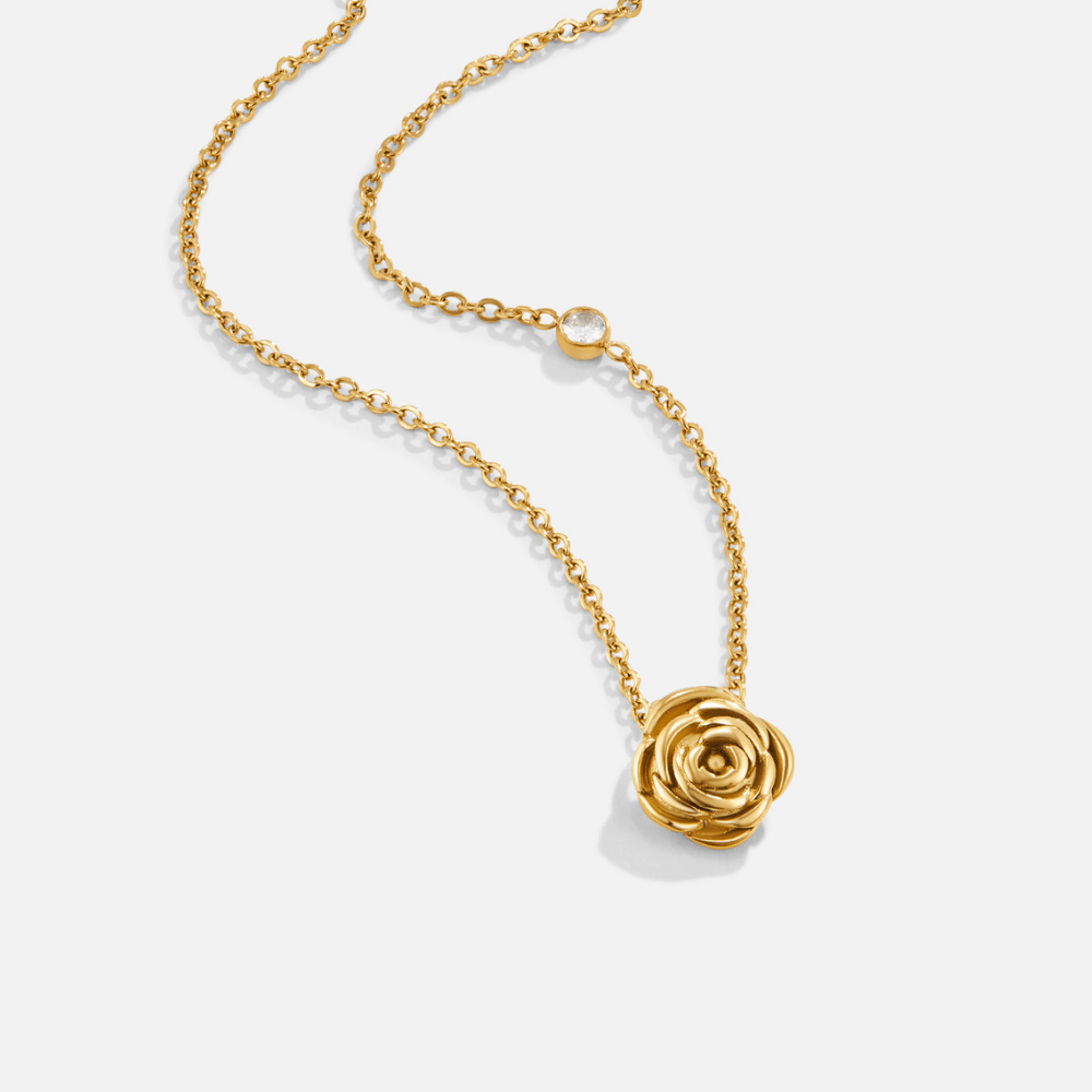 Gouden Rose Hanger Ketting