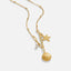 Gouden Seashell & Starfish Ketting