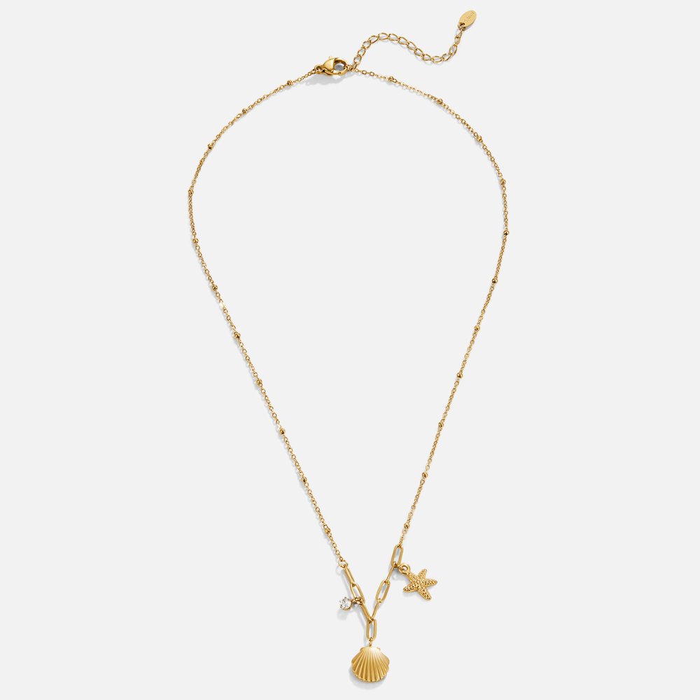 Gouden Seashell & Starfish Ketting