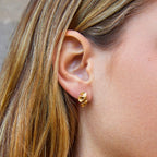 Gouden Spiral Drop Oorbellen