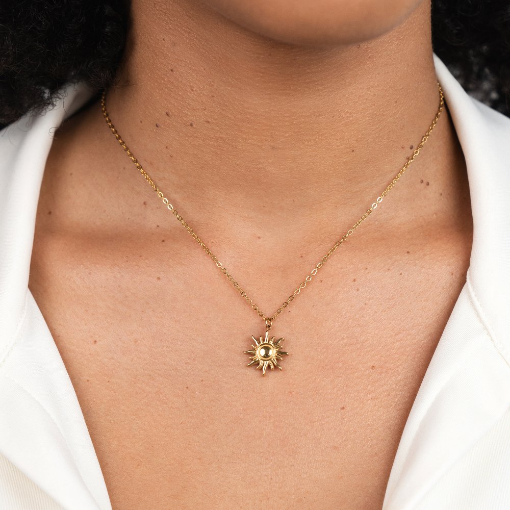 Gouden Sunburst Ketting Secundaire afbeelding