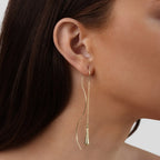 Gouden Teardrop Tassel Oorbellen