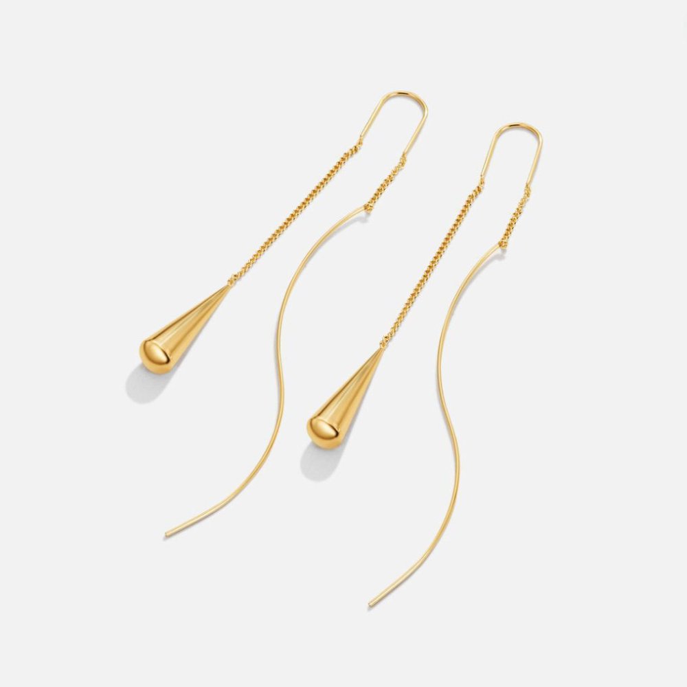 Gouden Teardrop Tassel Oorbellen