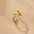 Gouden Wildflower Infinity Ring