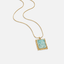 Gouden Green Amazonite Hanger Ketting