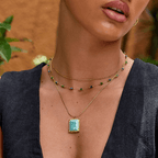 Gouden Green Amazonite Hanger Ketting