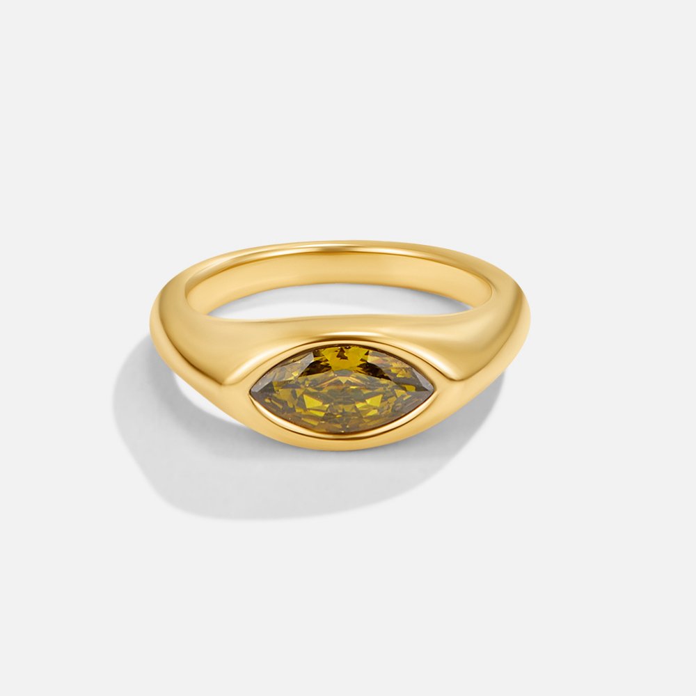 Gouden Green Arizona Kristallen Ring