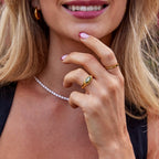 Gouden Green Arizona Kristallen Ring