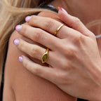 Gouden Green Arizona Kristallen Ring
