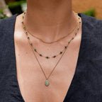 Gouden Green Aventurine Hanger Ketting