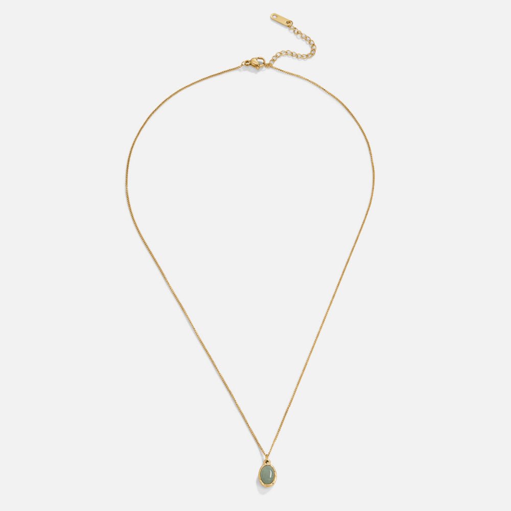 Gouden Green Aventurine Hanger Ketting