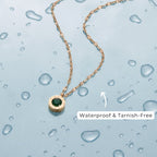 Rosé Gouden Groene Kristallen Athena Ketting