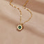 Rosé Gouden Groene Kristallen Athena Ketting