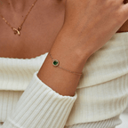Gouden Green Emerald Kristallen Armband
