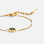 Gouden Green Emerald Kristallen Armband
