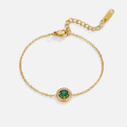 Gouden Green Emerald Kristallen Armband