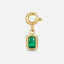 Gouden Green Emerald Kristallen Charm