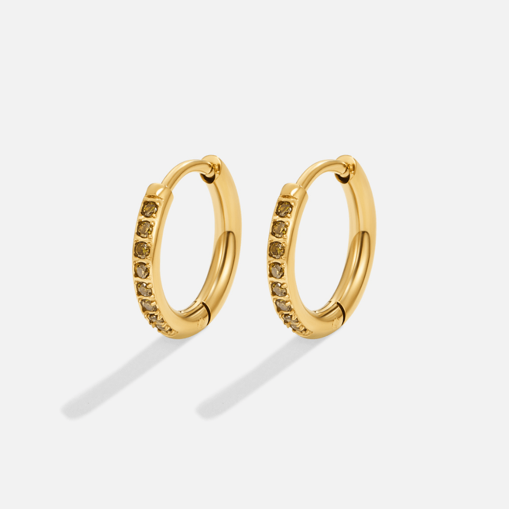 Gouden Green Eternity Ronde Oorbellen