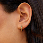 Gouden Green Eternity Ronde Oorbellen