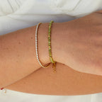 Gouden Green Peridot Bead Armband