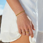 Gouden Green Peridot Bead Armband