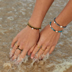 Gouden Green Peridot Bead Armband