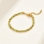 Gouden Green Peridot Bead Armband