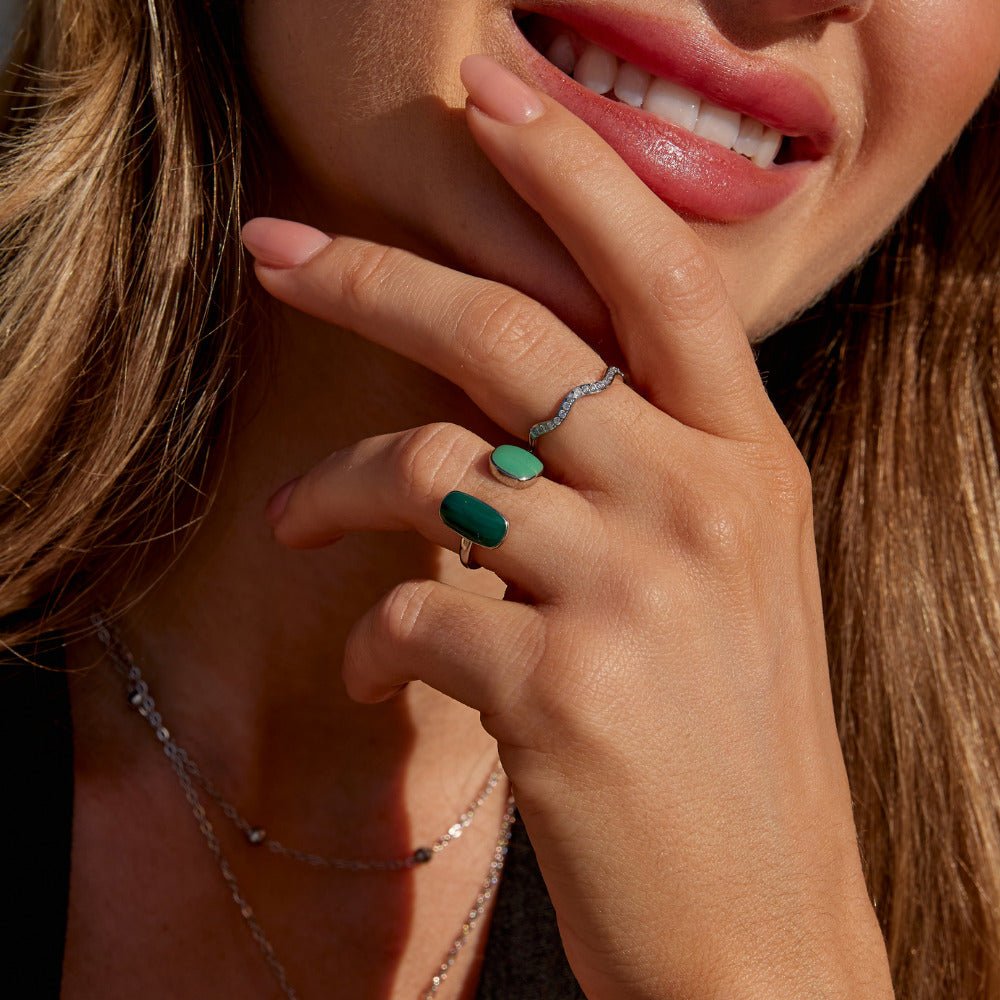 Green Willow Zilveren Wikkel Ring