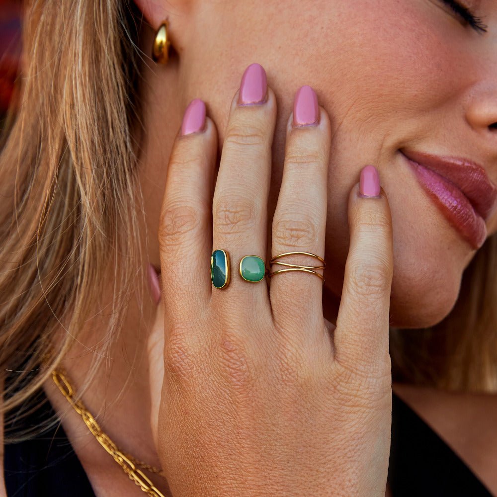 Gouden Green Willow Wikkel Ring