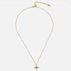 Gouden Guiding Star Emerald Kristallen Ketting